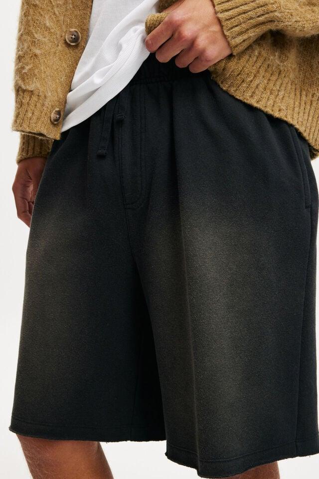 Cotton On Super Baggy Fleece Short Black - Spray