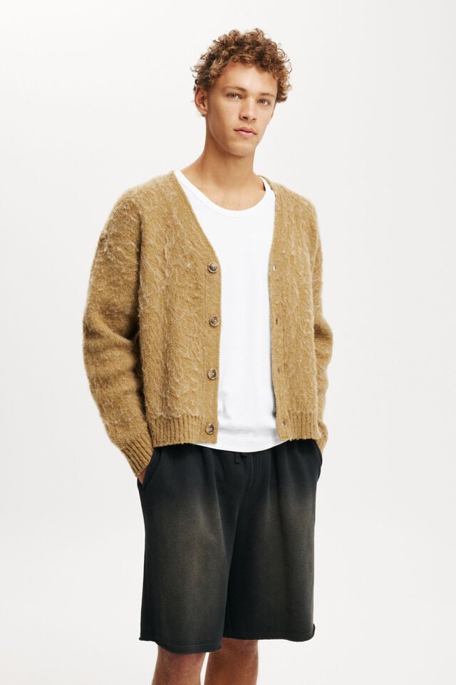 Cotton On Super Baggy Fleece Short Black - Spray