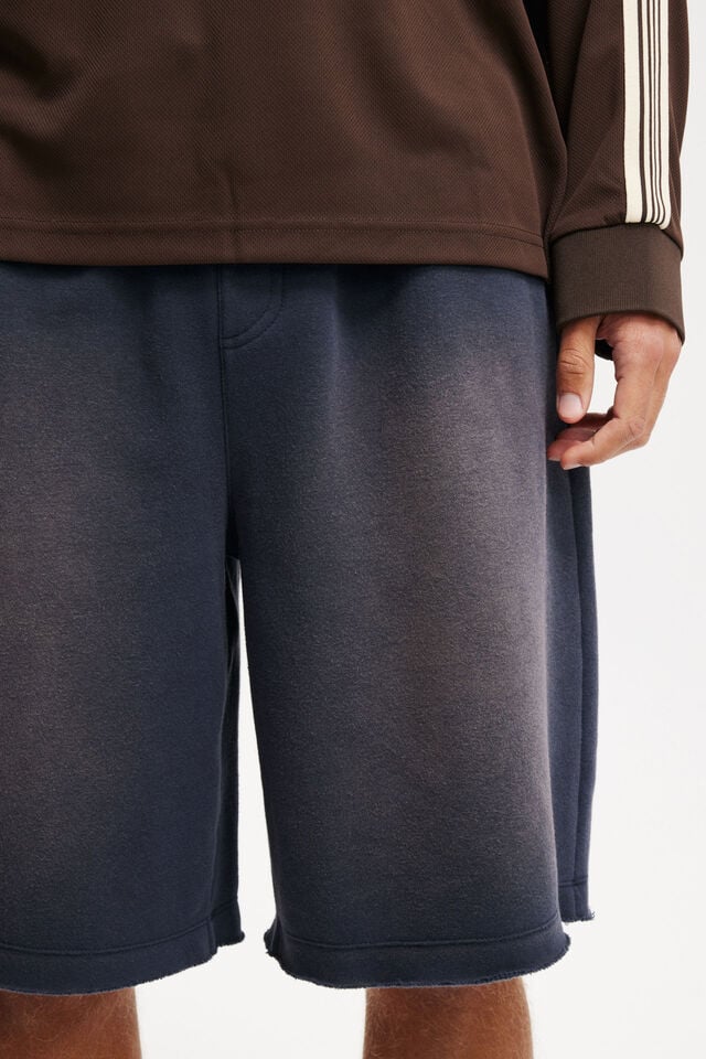 Cotton On Super Baggy Fleece Short Dark Navy - Spray