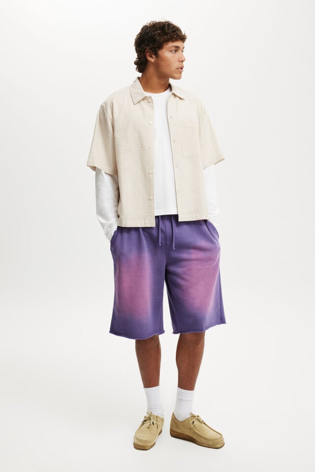 cotton on Super Baggy Fleece Short grape / y2k wash