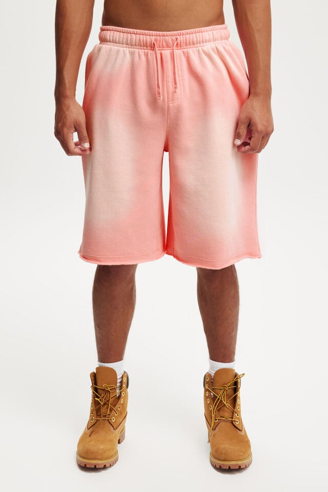 Cotton On Super Baggy Fleece Short Melon / Y2k Wash