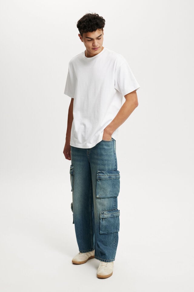 cotton on Super Baggy Jean cargo ditch blue