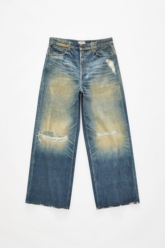 Cotton On Super Baggy Jean Digital Rips Blue