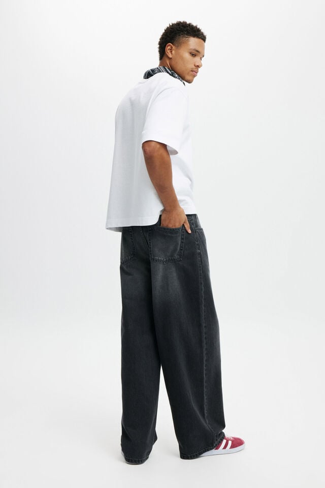 Cotton On Super Baggy Jean Y2k Washed Black