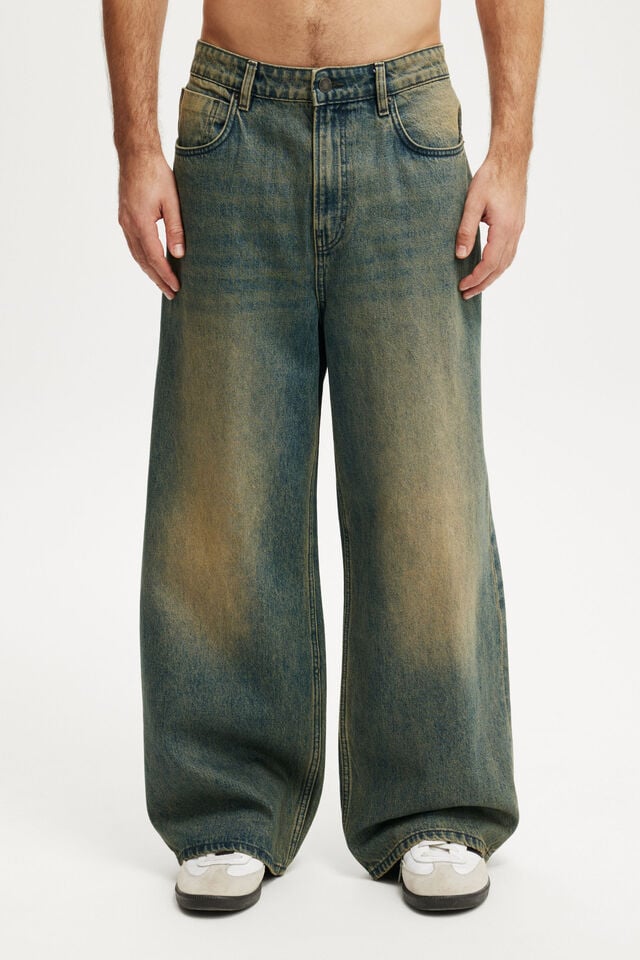 Cotton On Super Baggy Jean Y2k Washed Blue