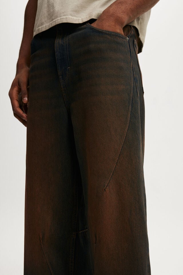 Cotton On Super Baggy Jean Y2k Washed Brown