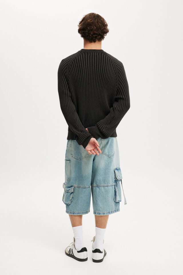 Cotton On Super Baggy Jort Cargo Drift Blue