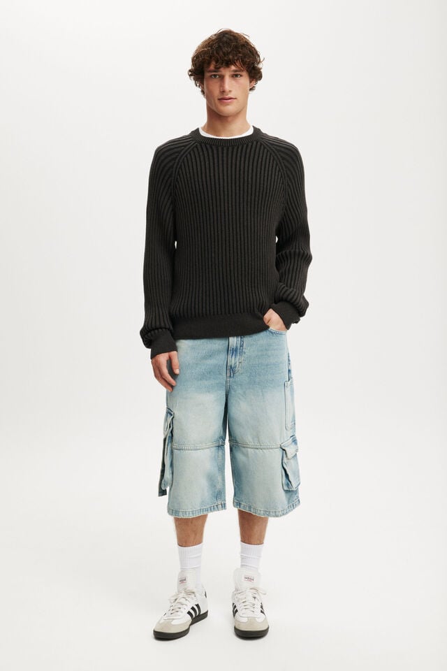 cotton on Super Baggy Jort cargo drift blue