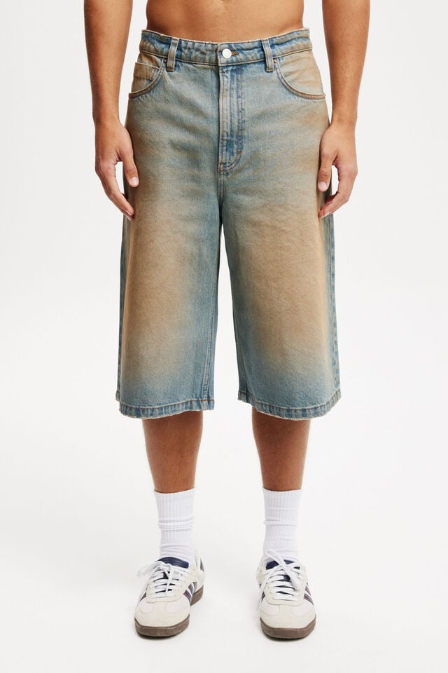 Cotton On Super Baggy Jort Earl Blue