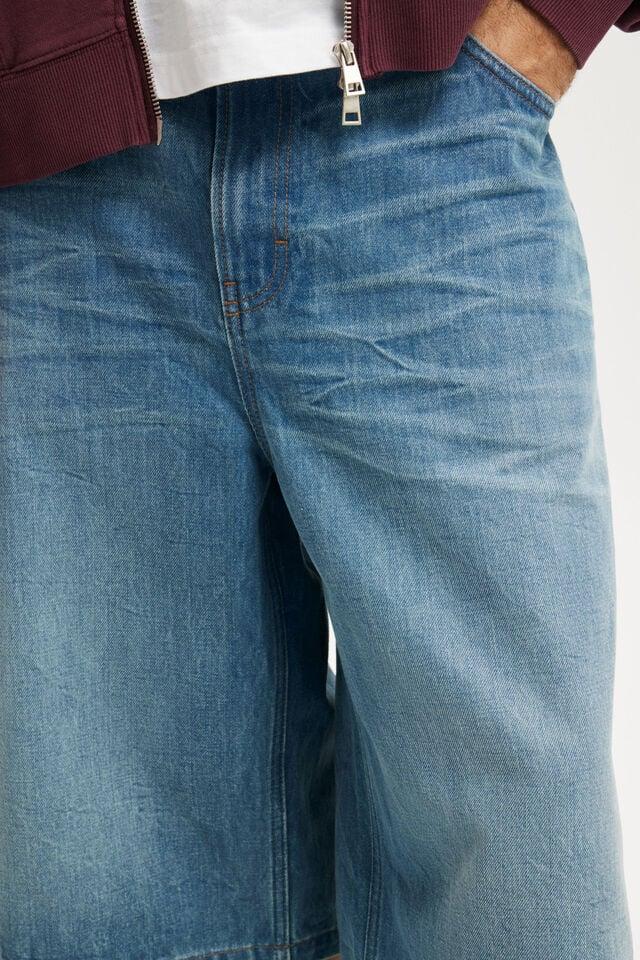 Cotton On Super Baggy Jort Rattle Blue