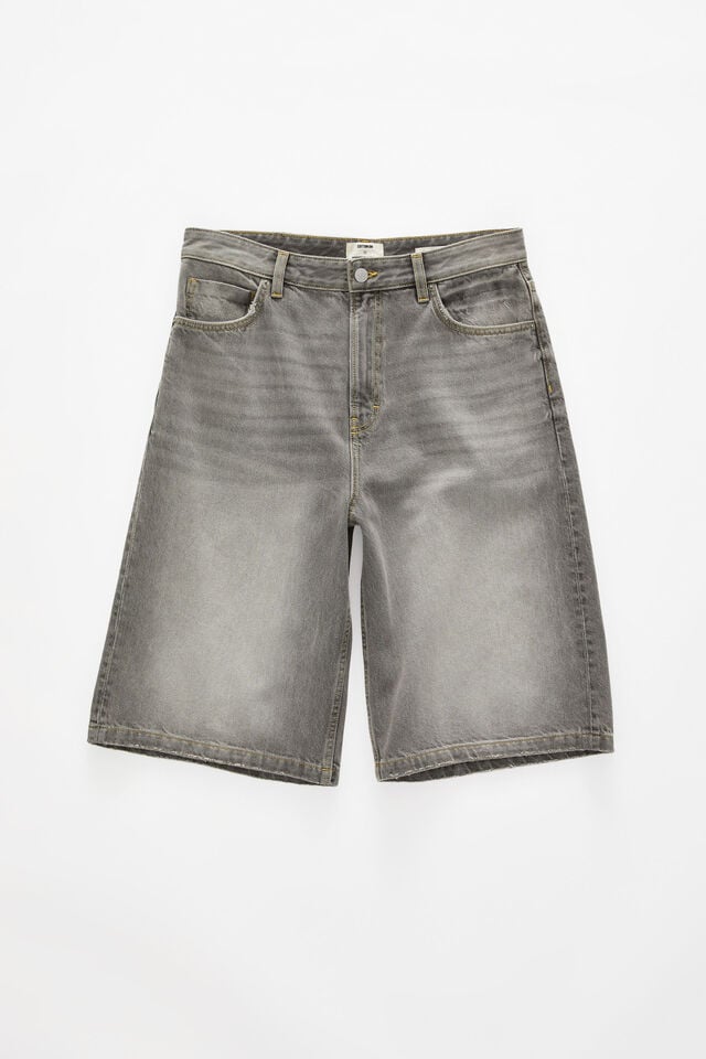 Cotton On Super Baggy Jort Steel Grey