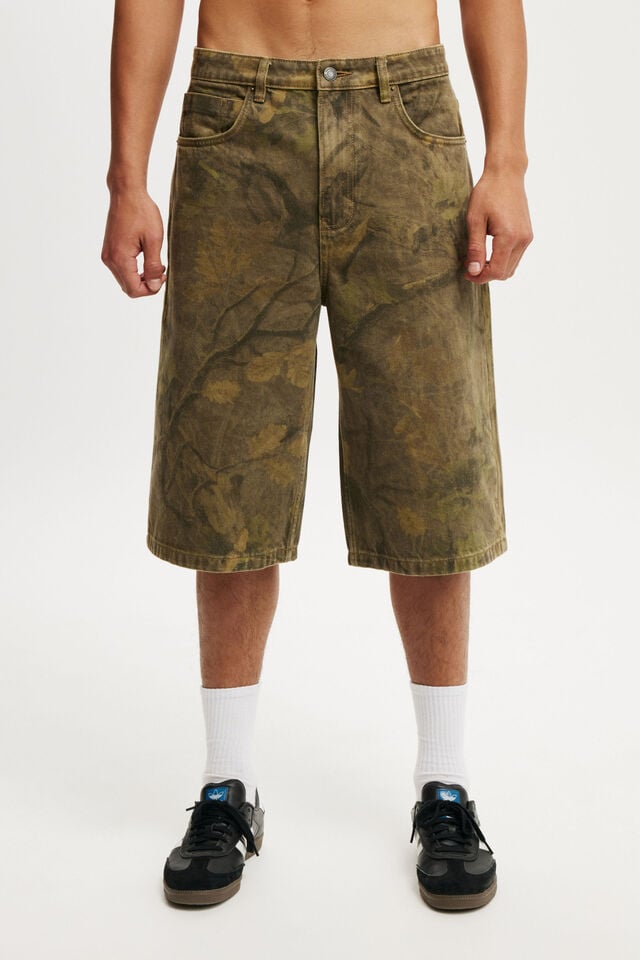 Cotton On Super Baggy Jort Tree Camo