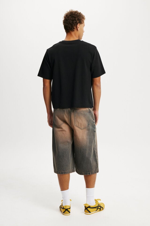 Cotton On Super Baggy Jort Trippin Blue