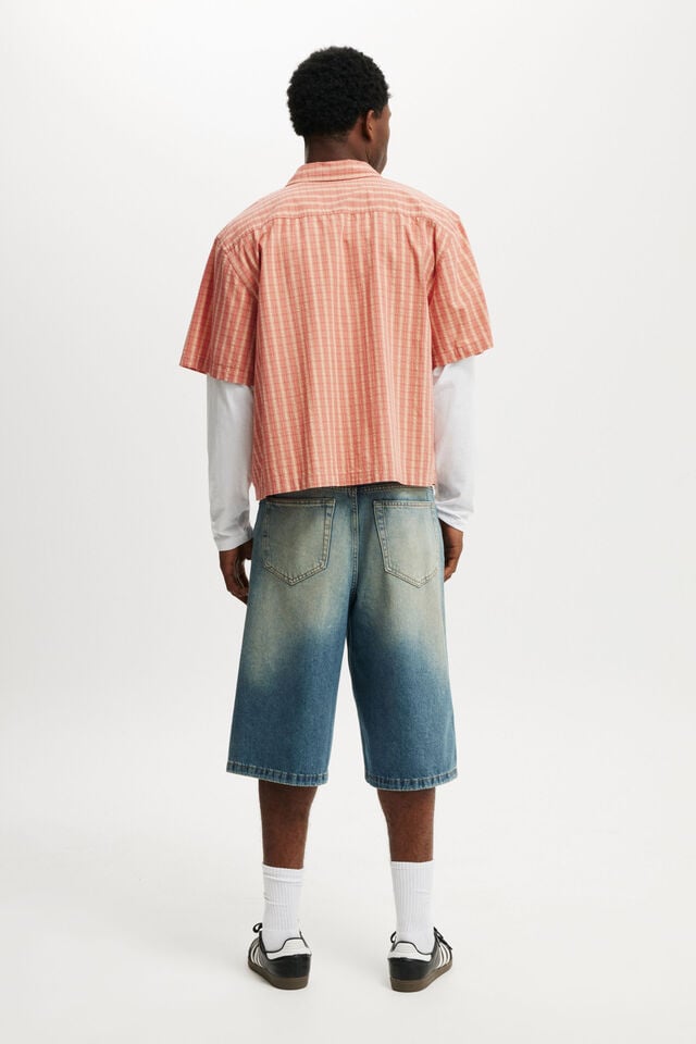 Cotton On Super Baggy Jort Vertigo Blue