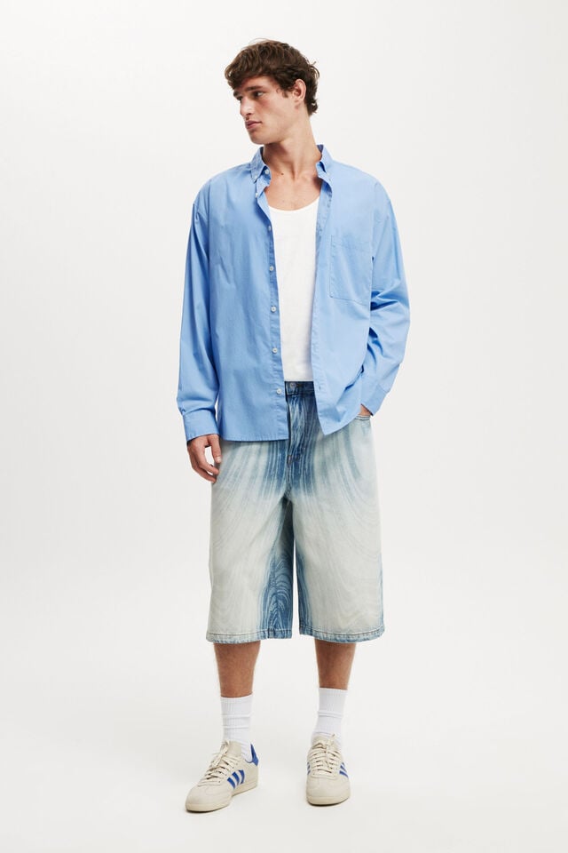 cotton on Super Baggy Jort whirlpool blue