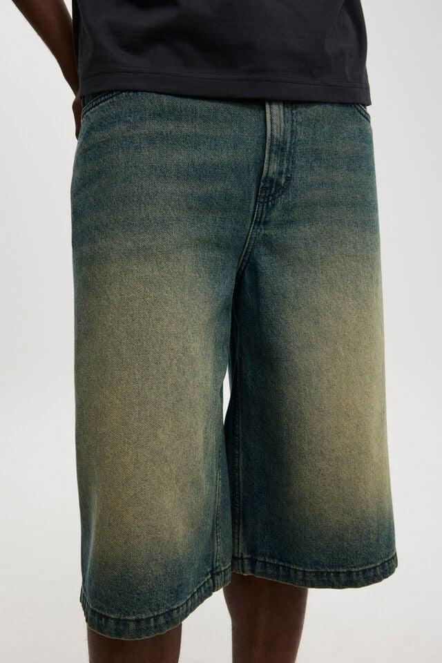 Cotton On Super Baggy Jort Y2k Washed Blue