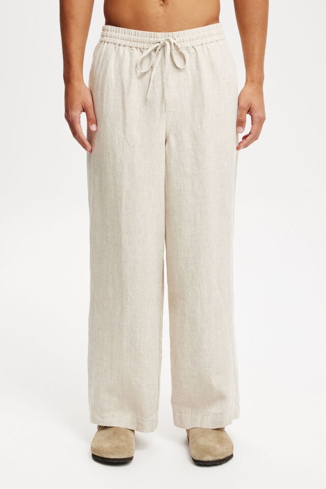 Cotton On Super Baggy Linen Pant Oatmeal
