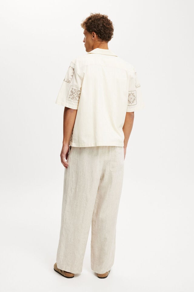 Cotton On Super Baggy Linen Pant Oatmeal