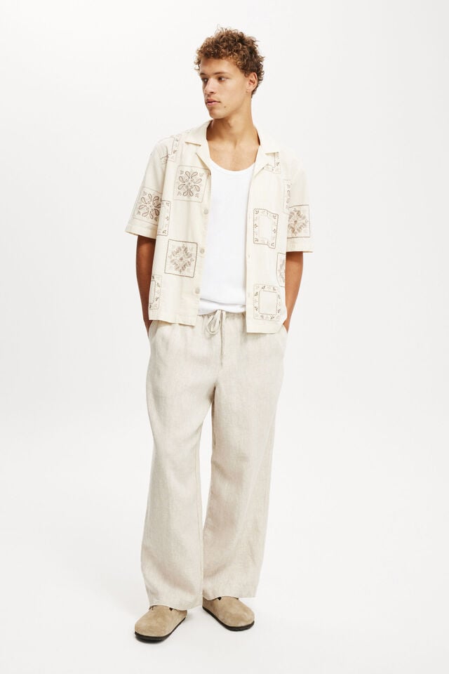cotton on Super Baggy Linen Pant oatmeal