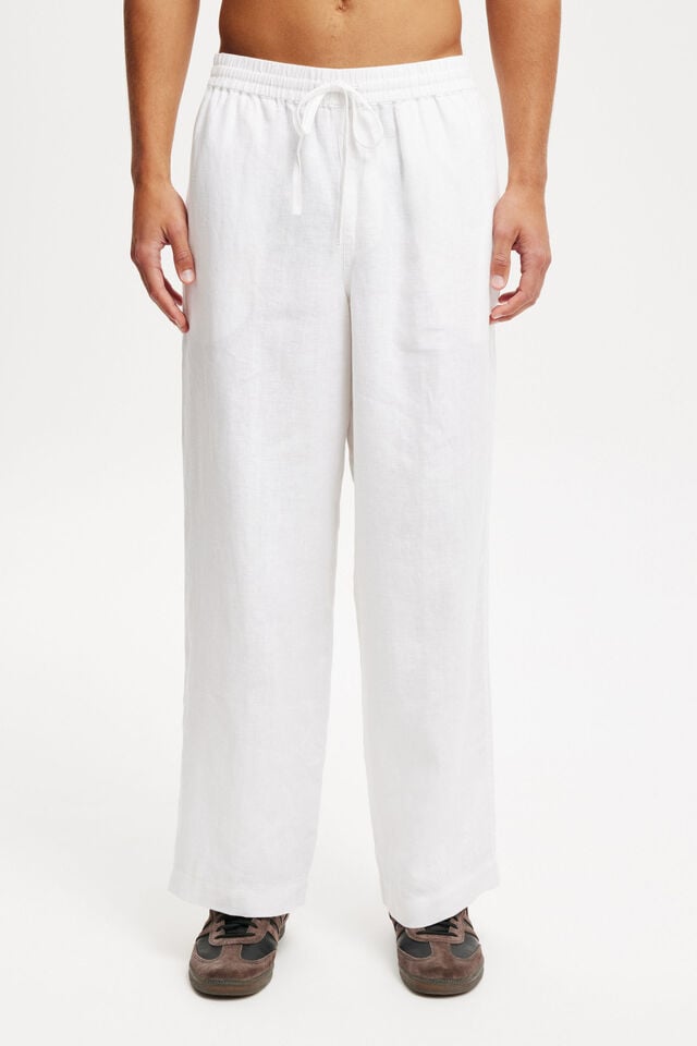 Cotton On Super Baggy Linen Pant White