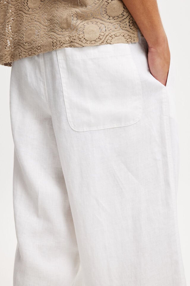 Cotton On Super Baggy Linen Pant White
