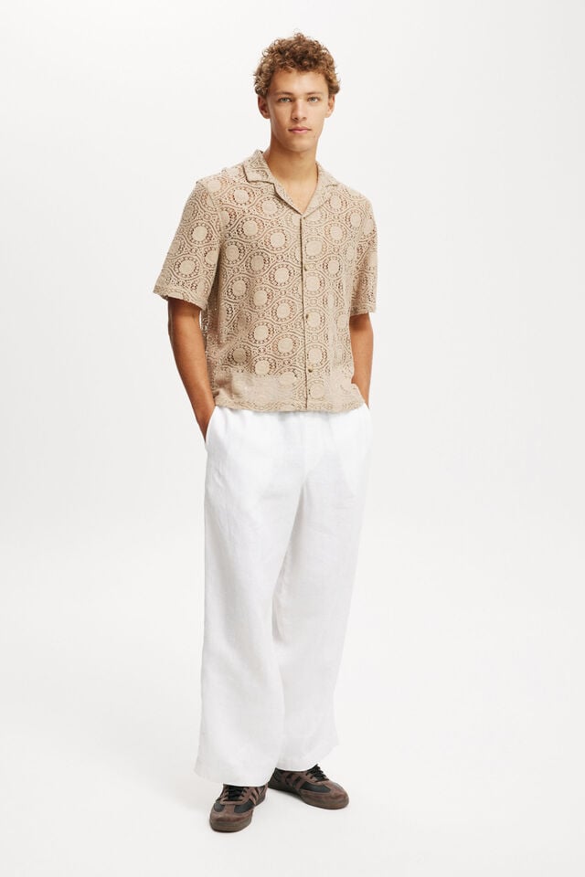 cotton on Super Baggy Linen Pant white