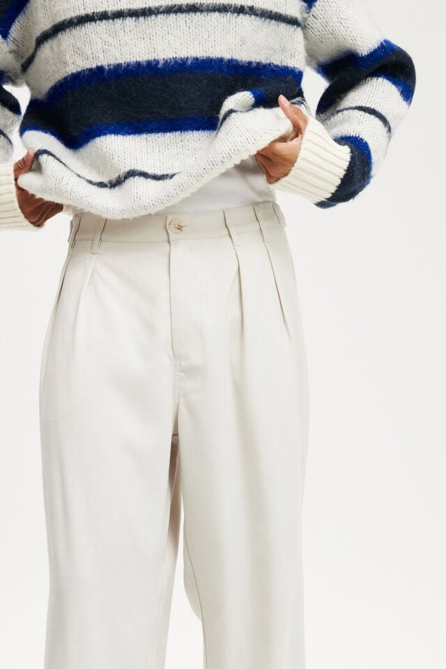 Cotton On Super Baggy Pleated Pant Washed Stone