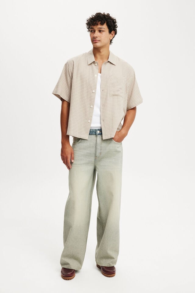 cotton on Super Baggy Reverse Jean backwards blue