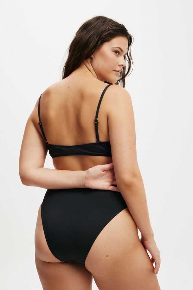 Cotton On Super Scoop Bikini Top Black