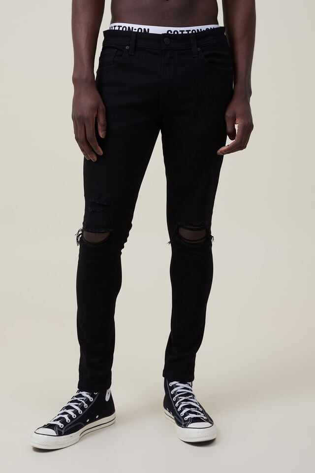 Cotton On Super Skinny Jean Jet Black Blow Out