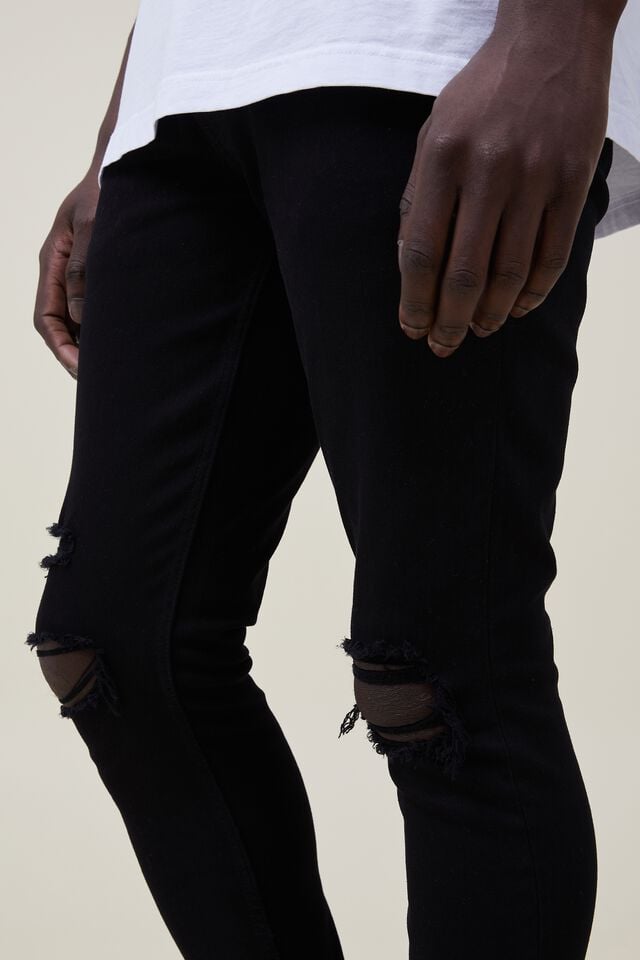 Cotton On Super Skinny Jean Jet Black Blow Out