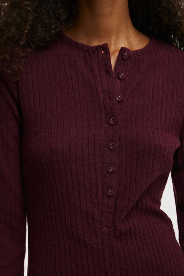 Cotton On Super Soft Ribbed Romper Dark Oak