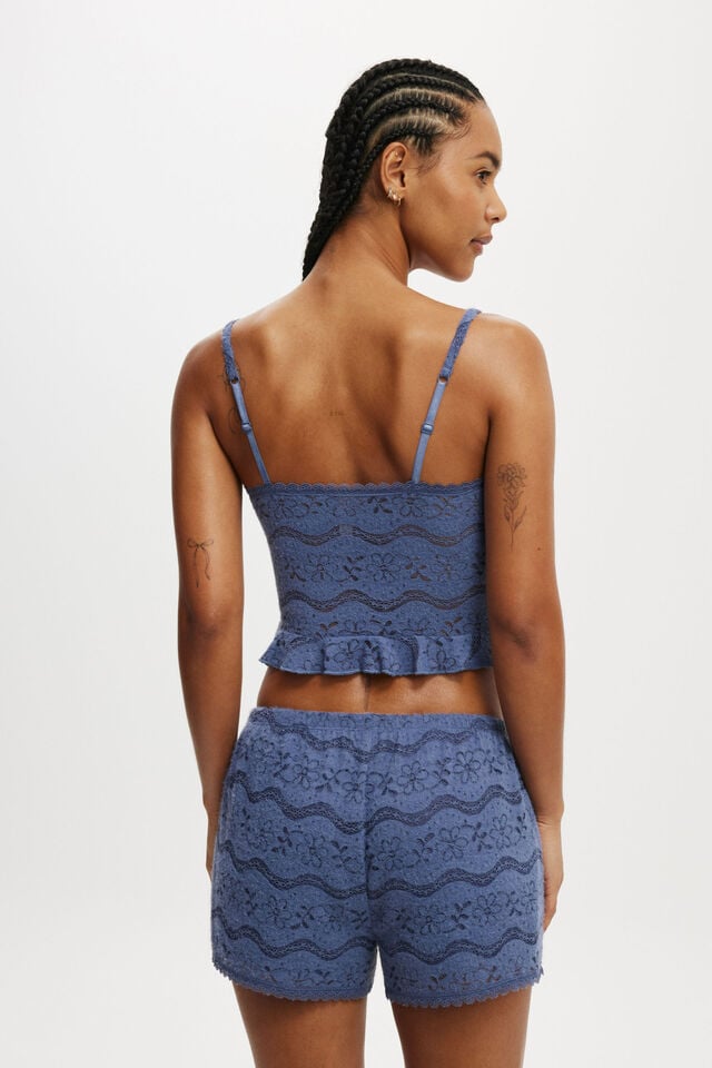 Cotton On Textured Super Soft Cami Denim Blue