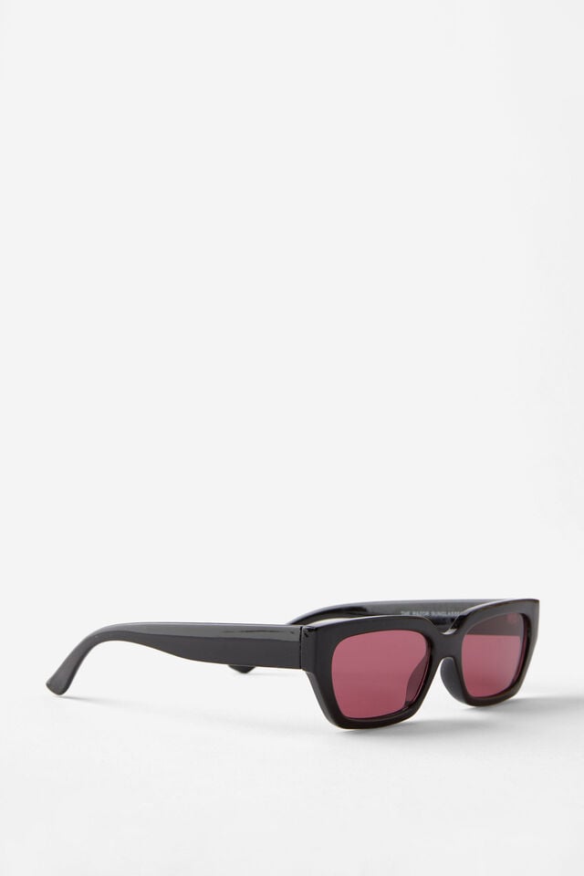 Cotton On The Razor Sunglasses Black/burgundy