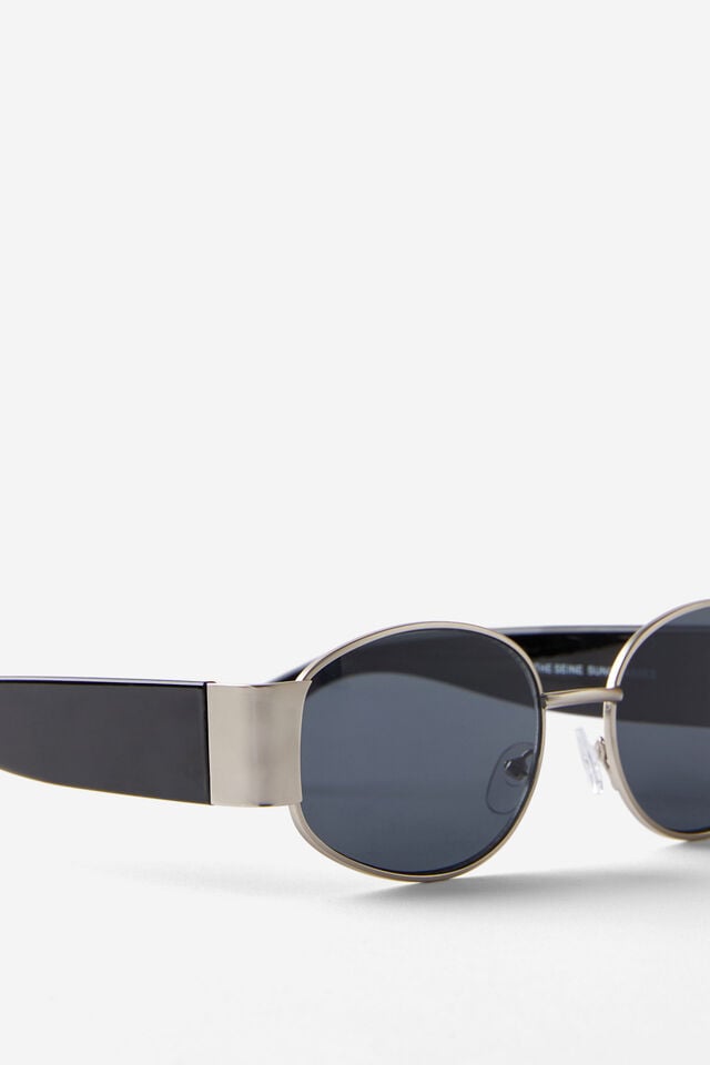 Cotton On The Seine Sunglasses Matte Silver/black