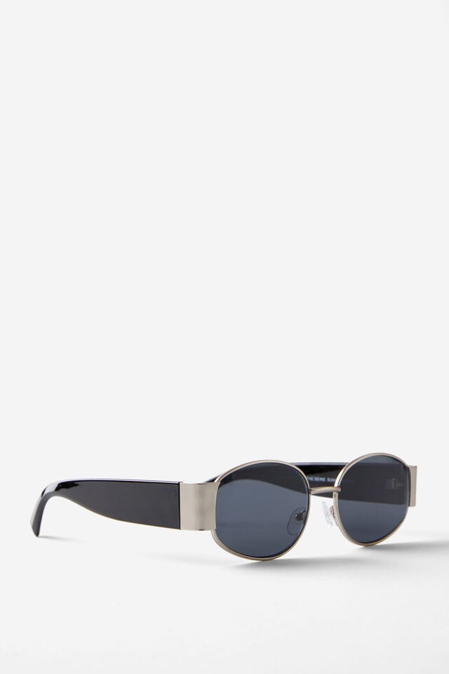 Cotton On The Seine Sunglasses Matte Silver/black