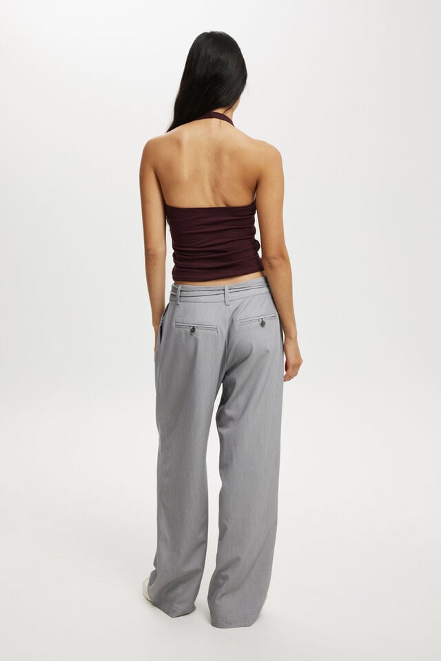 Cotton On Tie Waist Suiting Pant Charcoal Grey