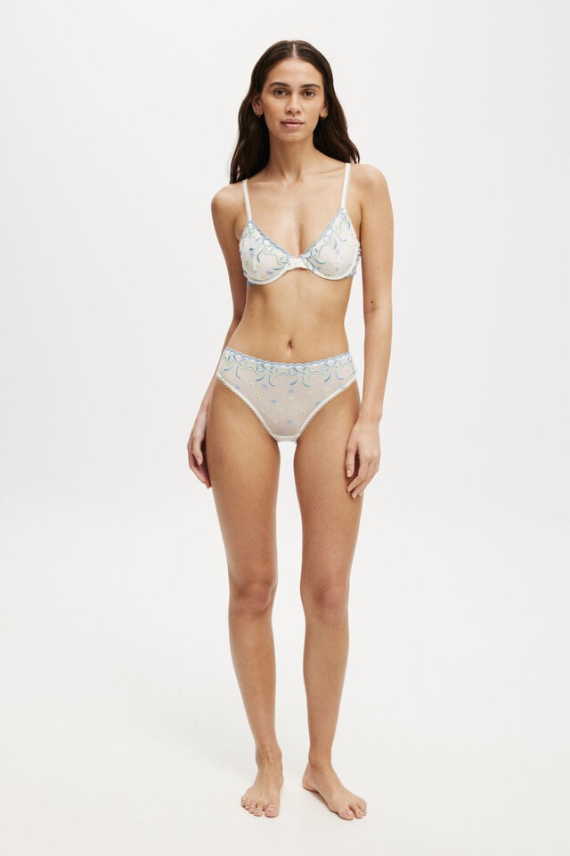 Cotton On Trixie Bow Underwire Bra Cream