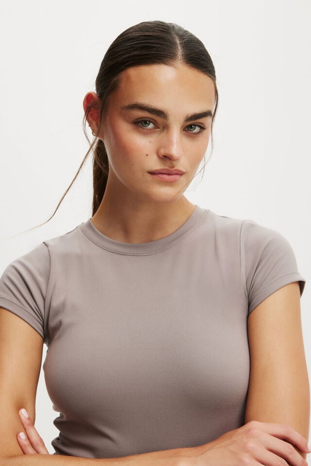 Cotton On Ultra Soft Fitted Tshirt Desert Grey