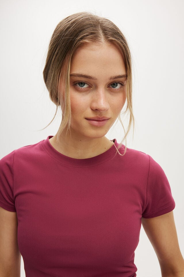Cotton On Ultra Soft Fitted Tshirt Sangria
