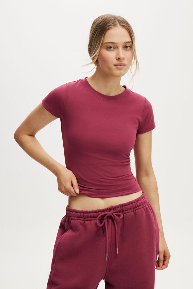 cotton on Ultra Soft Fitted Tshirt sangria