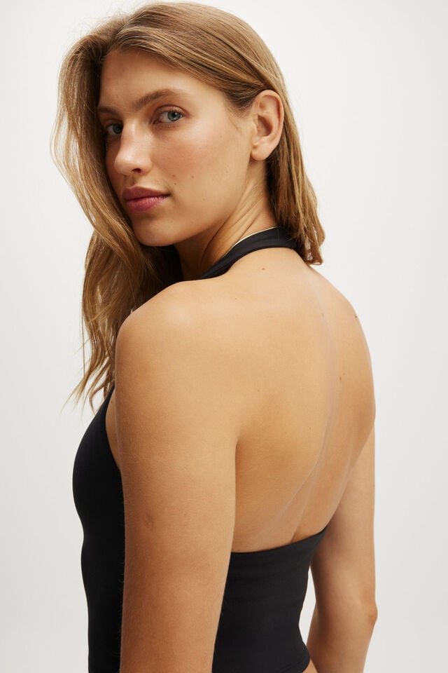 Cotton On Ultra Soft Halter Neck Tank Black