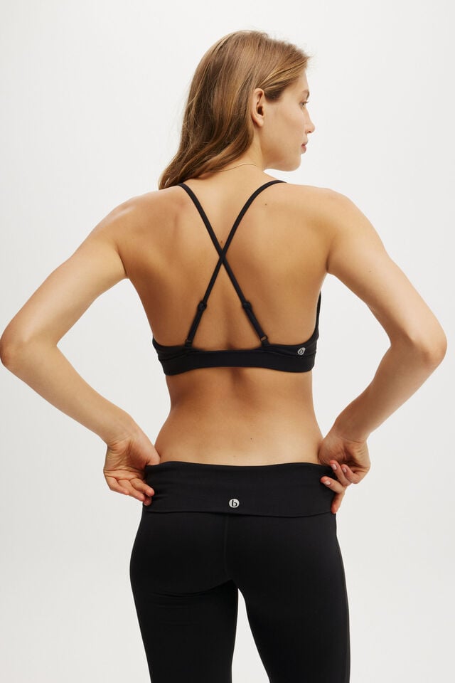 Cotton On Ultra Soft High Apex Crop Black