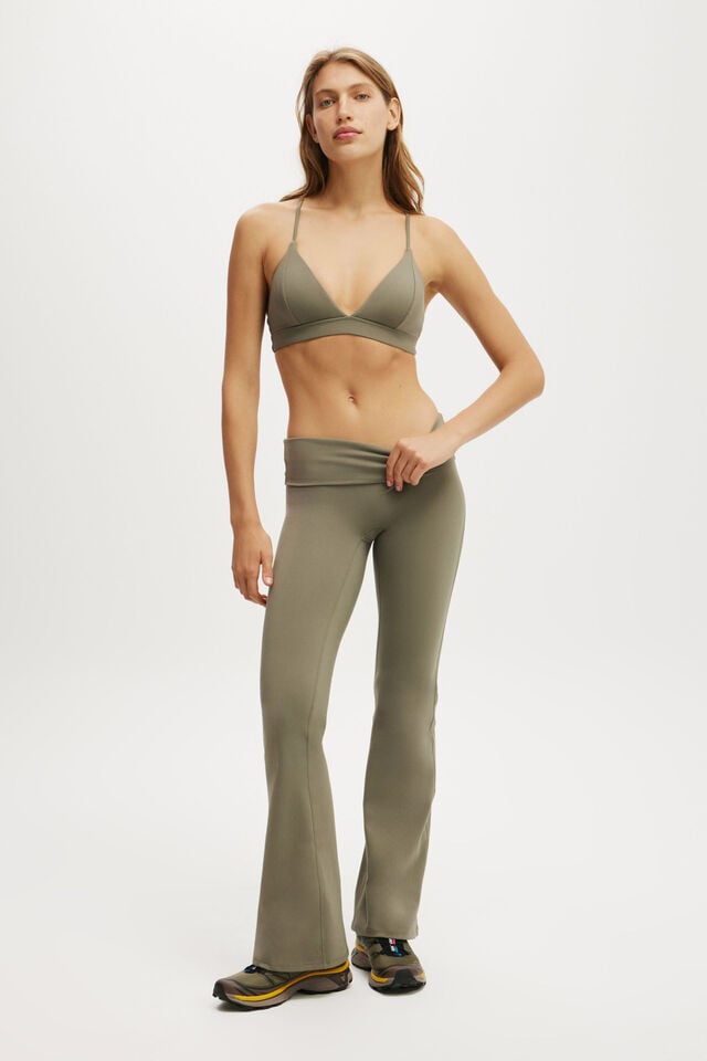 Cotton On Ultra Soft High Apex Crop Jungle Green