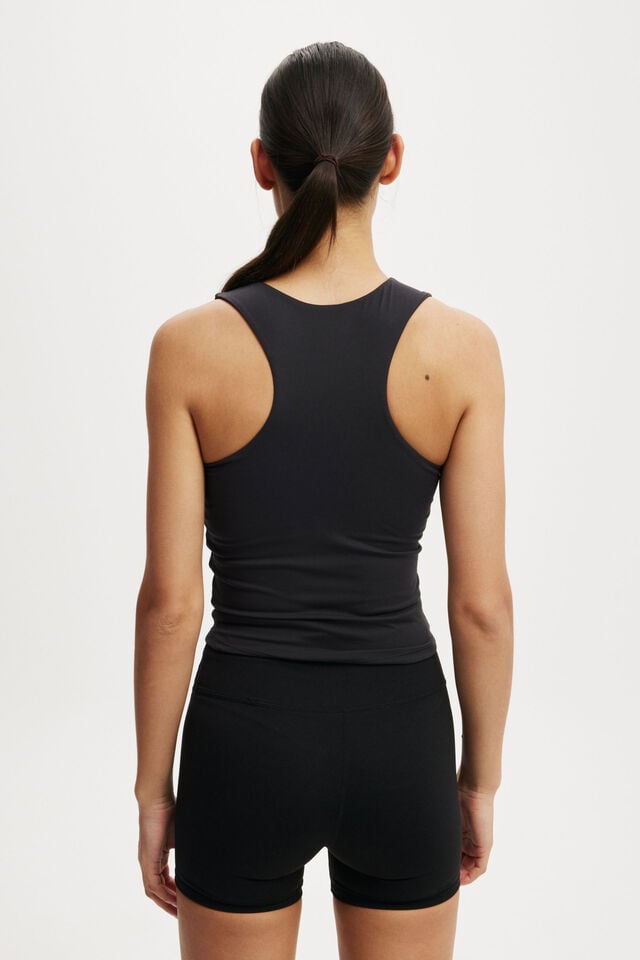 Cotton On Ultra Soft Racer Tank Top Black