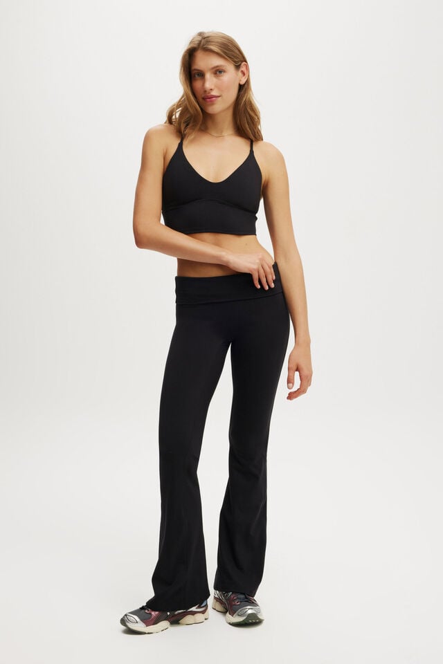 cotton on Ultra Soft Roll Over Flare black