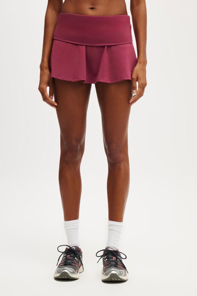 Cotton On Ultra Soft Roll Over Skirt Sangria