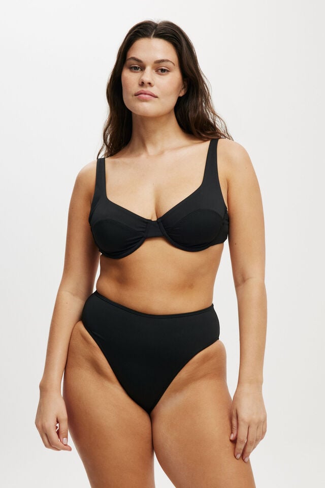 cotton on Underwire Balconette Bikini Top black