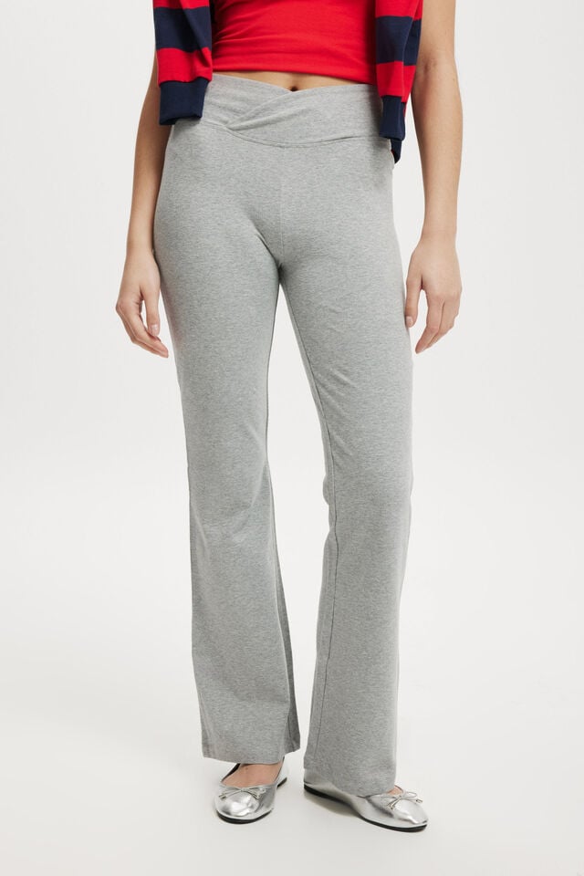 Cotton On V-Waist Bella Bootleg Pant Grey Marle