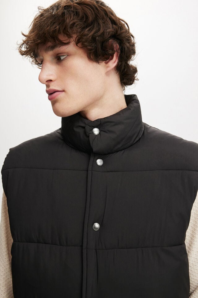 Cotton On Vermont Puffer Vest Black